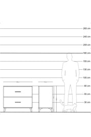Hyperion Şifonyer 2 Çekmeceli 88x44x80 Antrasit-Antrasit
