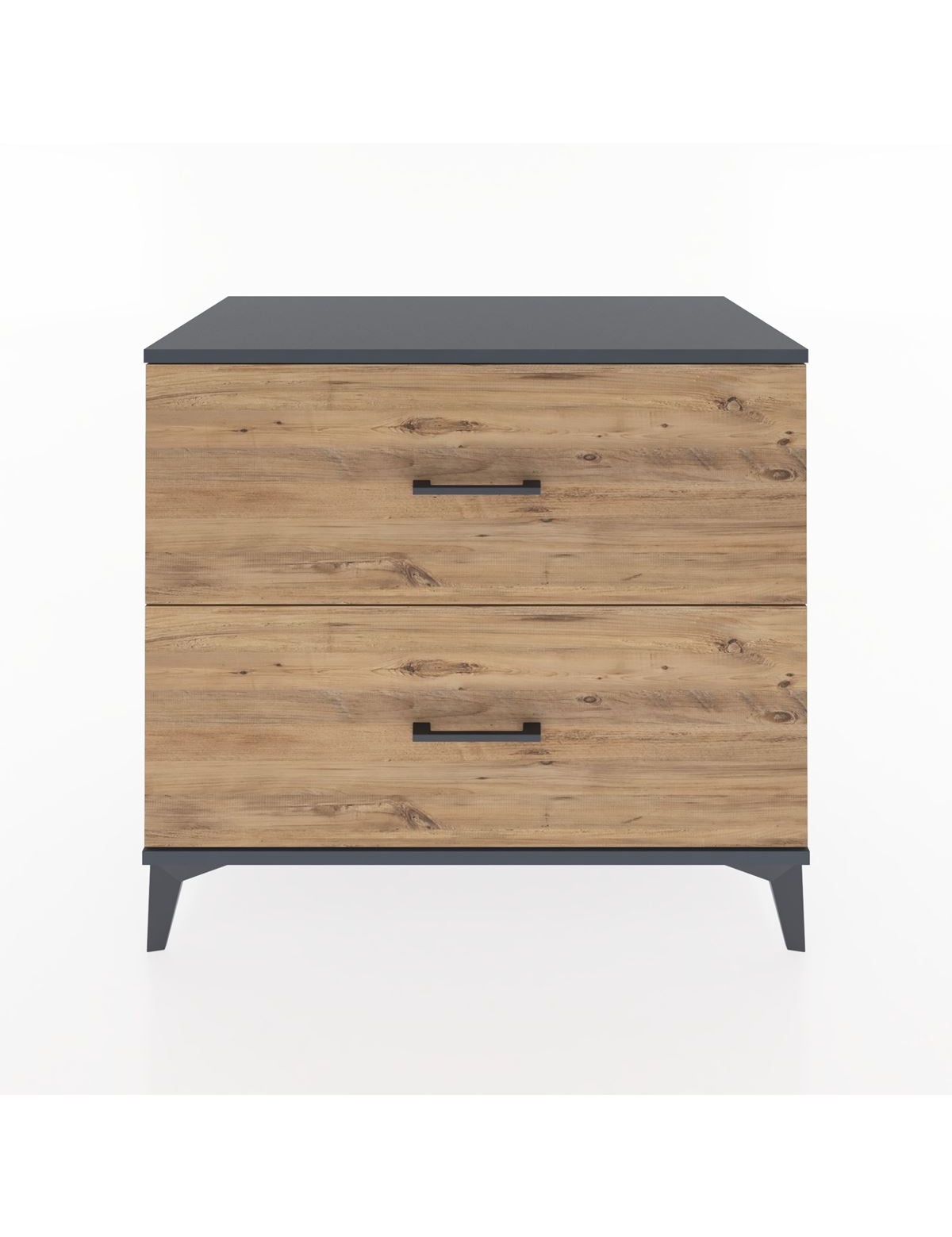 Hyperion Şifonyer 2 Çekmeceli 88x44x80 Antrasit-Çam