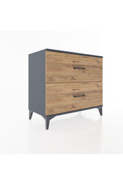 Hyperion Şifonyer 2 Çekmeceli 88x44x80 Antrasit-Çam