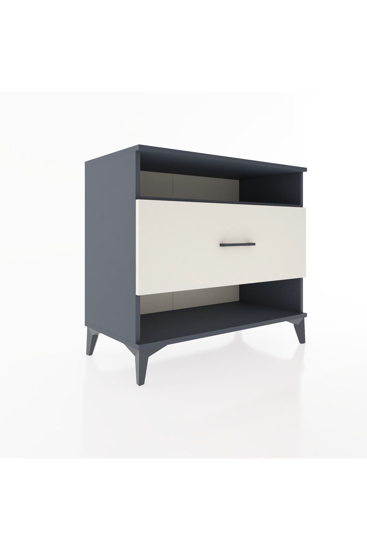 Hyperion Şifonyer Tek Raflı Tek Çekmeceli 88x44x80 Antrasit-Aytaşı