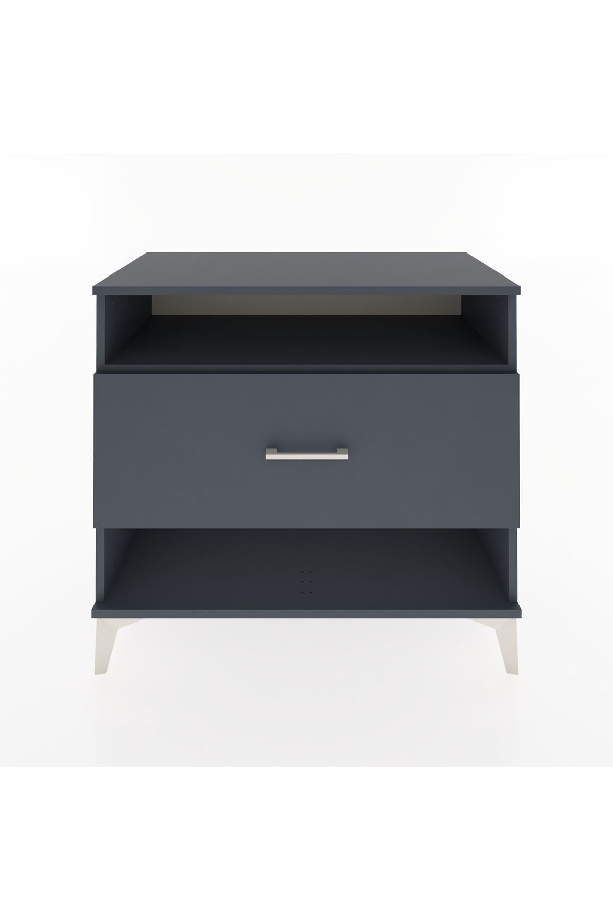 Hyperion Şifonyer Tek Raflı Tek Çekmeceli 88x44x80 Antrasit-Antrasit