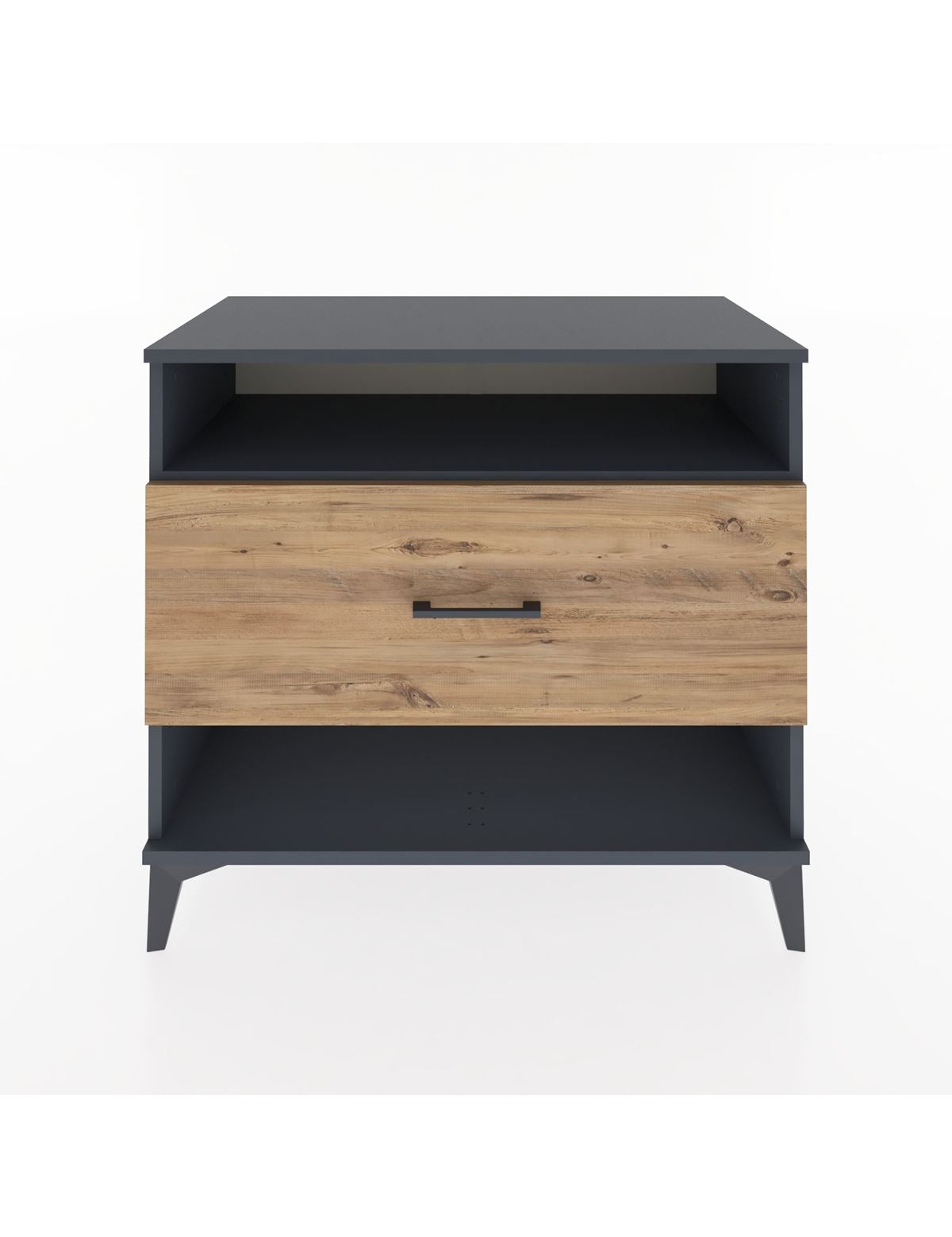 Hyperion Şifonyer Tek Raflı Tek Çekmeceli 88x44x80 Antrasit-Çam