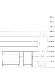 Hyperion Şifonyer Tek Raflı Tek Çekmeceli 88x44x80 Antrasit-Çam