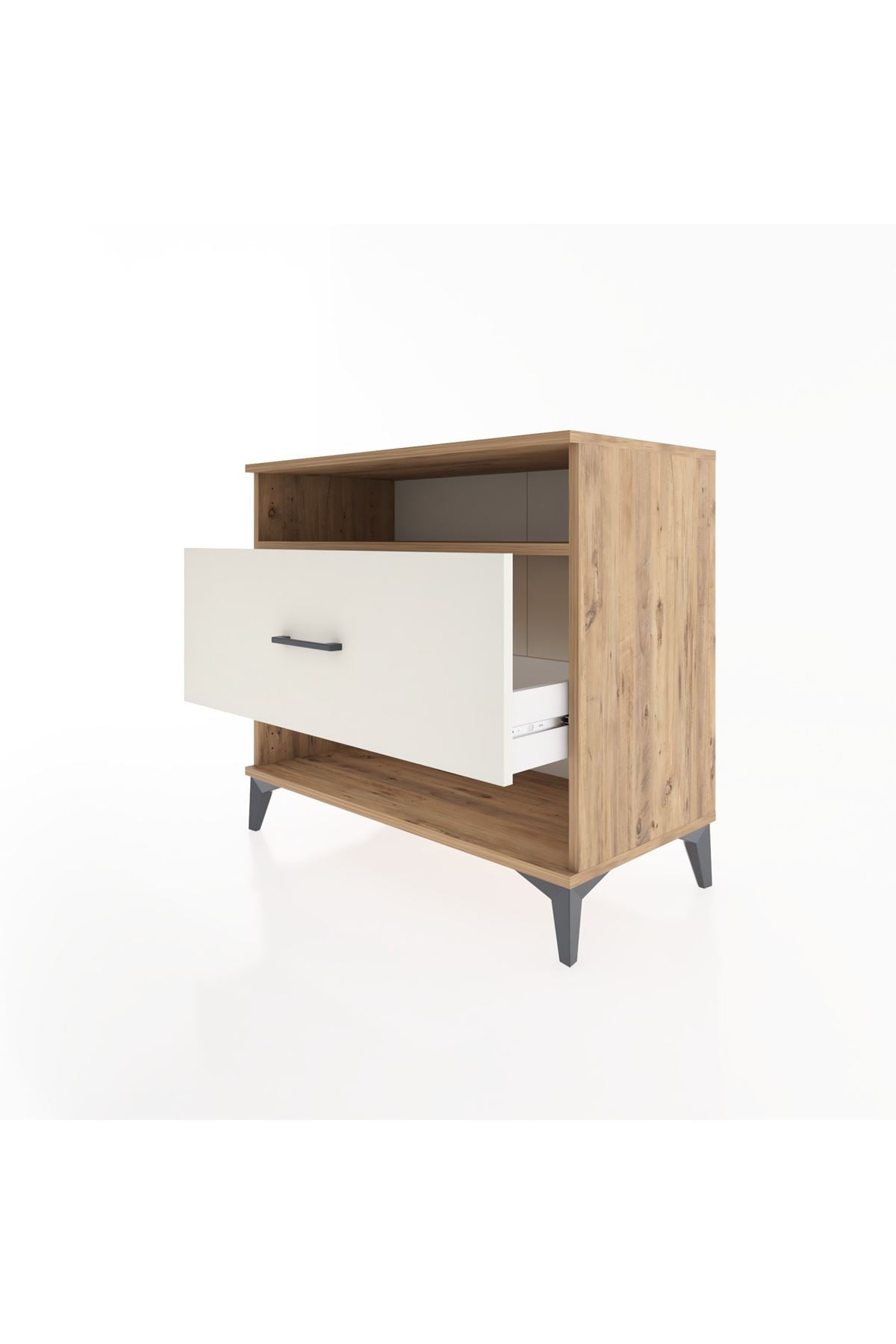 Hyperion Şifonyer Tek Raflı Tek Çekmeceli 88x44x80 Çam-Aytaşı