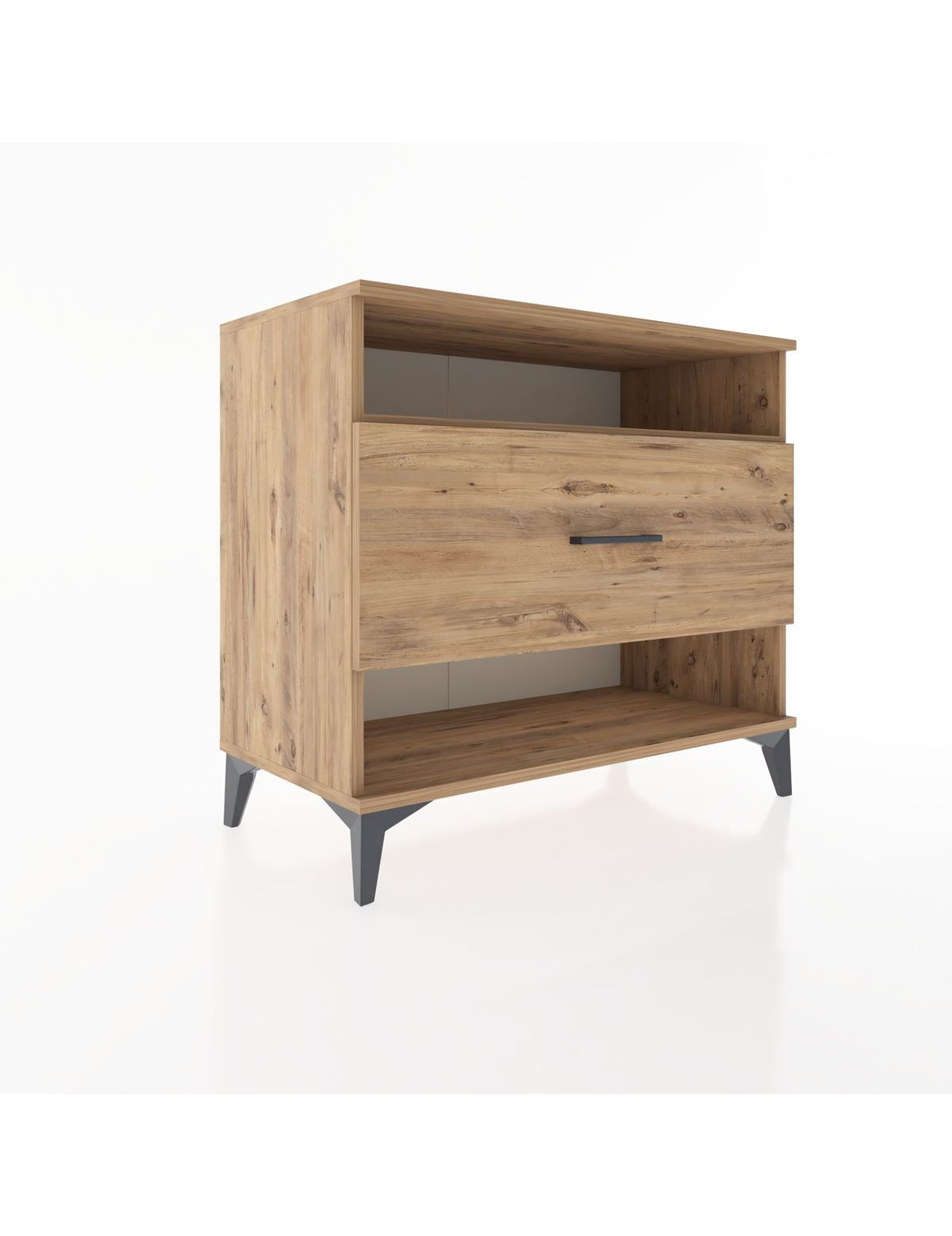 Hyperion Şifonyer Tek Raflı Tek Çekmeceli 88x44x80 Çam-Çam