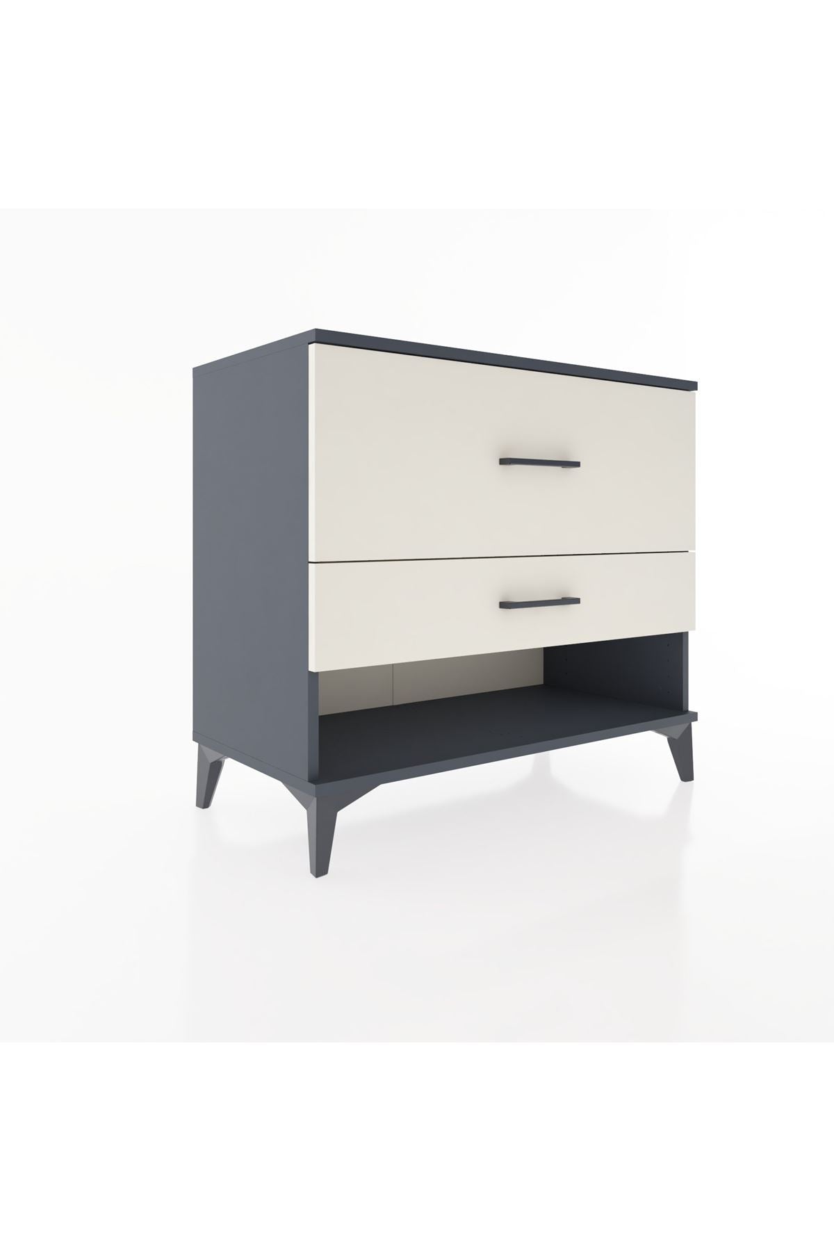 Hyperion Şifonyer 2 Çekmeceli 88x44x80 Antrasit-Aytaşı