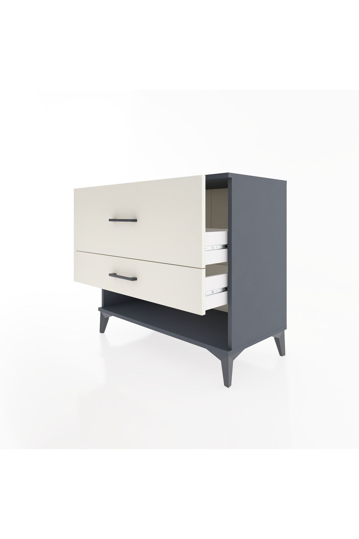 Hyperion Şifonyer 2 Çekmeceli 88x44x80 Antrasit-Aytaşı