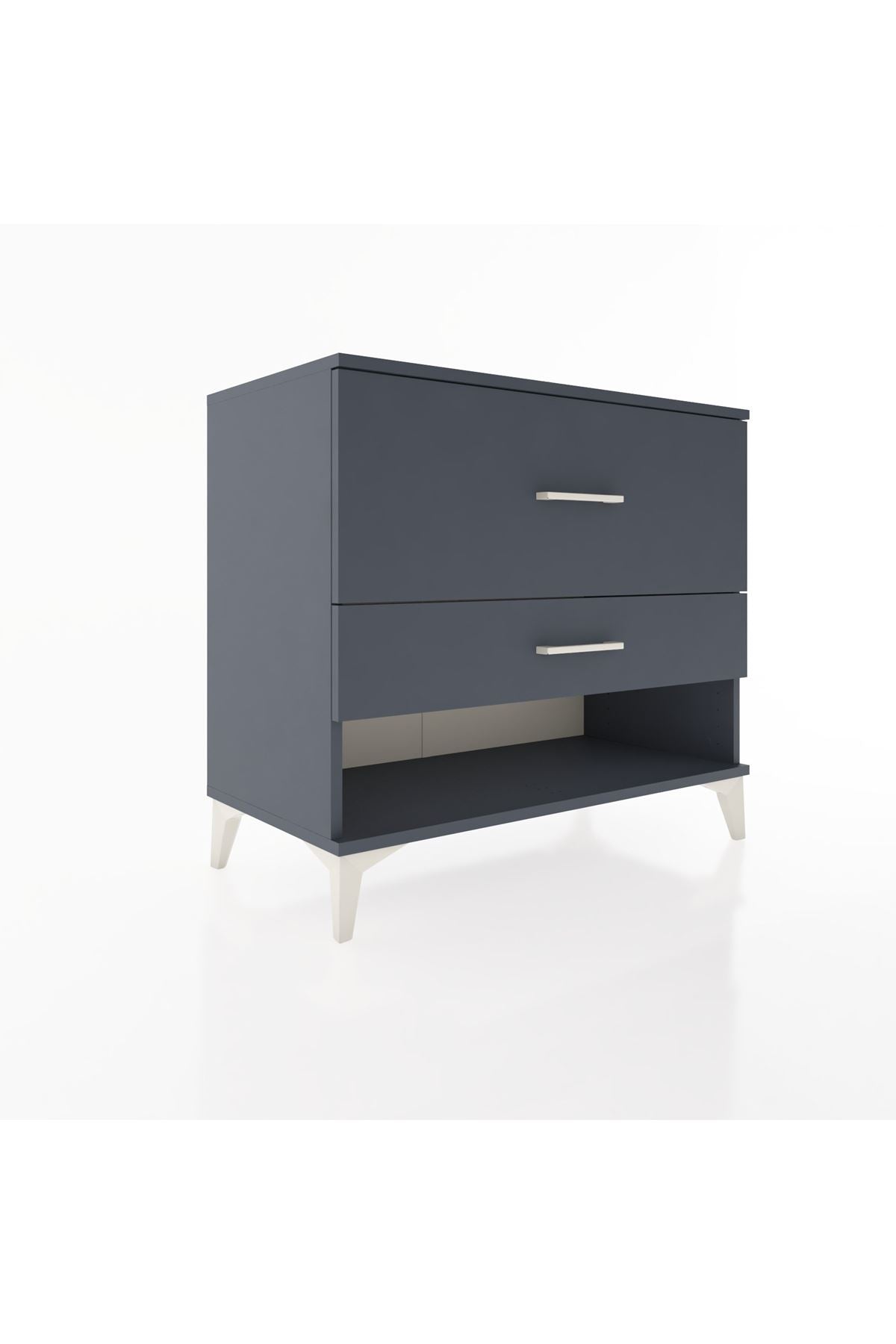 Hyperion Şifonyer 2 Çekmeceli 88x44x80 Antrasit-Antrasit