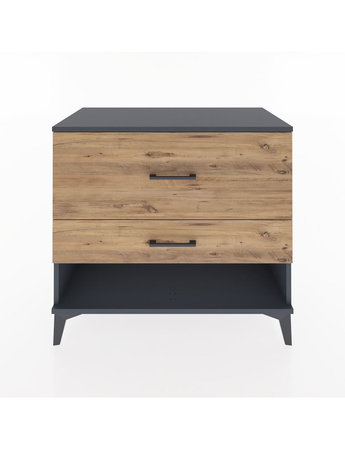 Hyperion Şifonyer 2 Çekmeceli 88x44x80 Antrasit-Çam