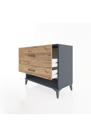 Hyperion Şifonyer 2 Çekmeceli 88x44x80 Antrasit-Çam