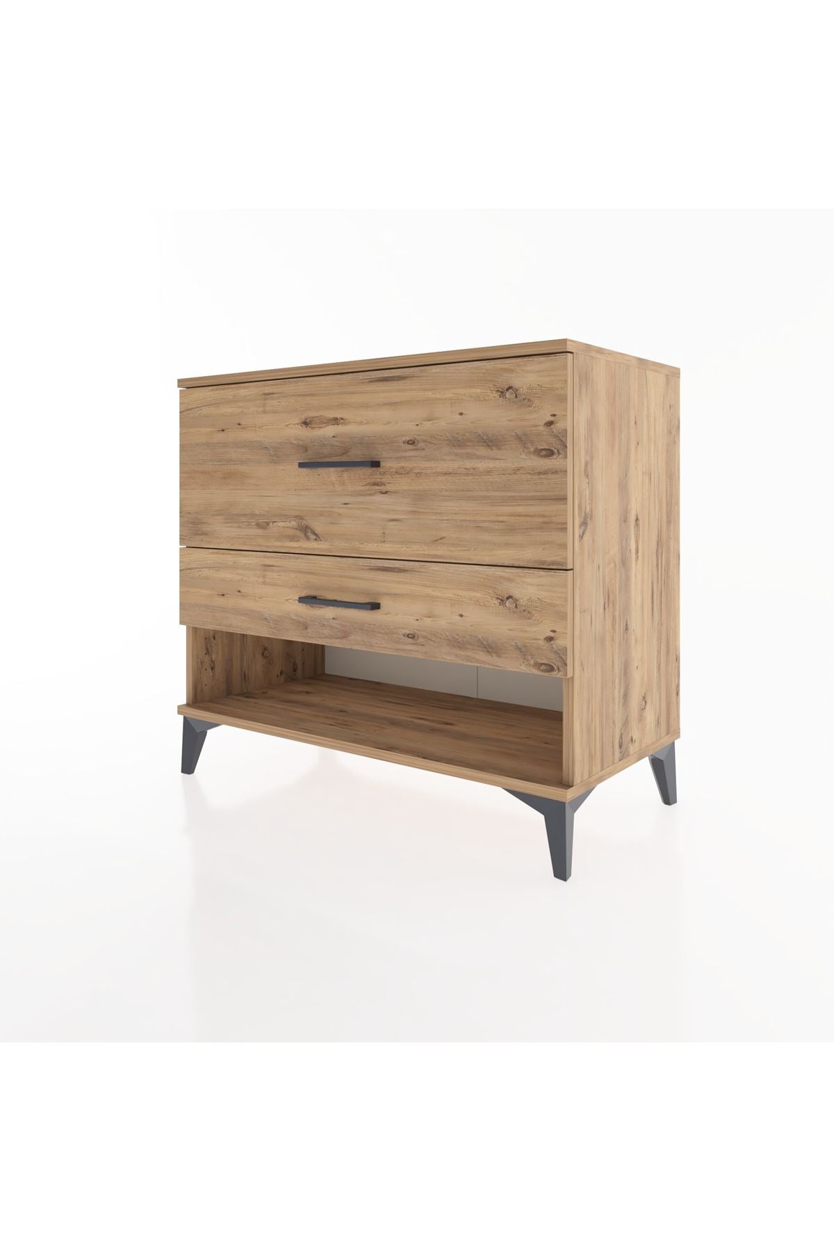 Hyperion Şifonyer 2 Çekmeceli 88x44x80 Çam-Çam