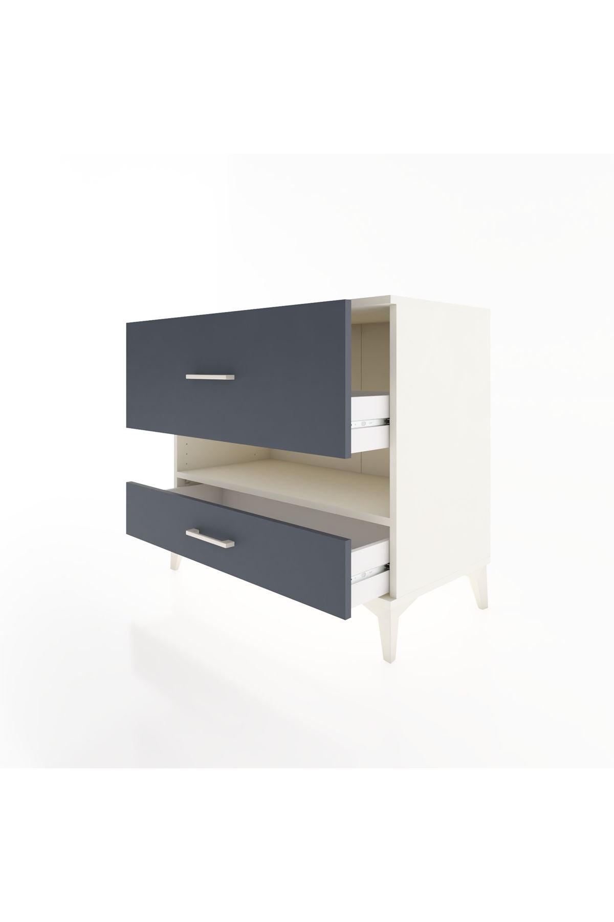 Hyperion Şifonyer Tek Raflı 2 Çekmeceli 88x44x80 Aytaşı-Antrasit