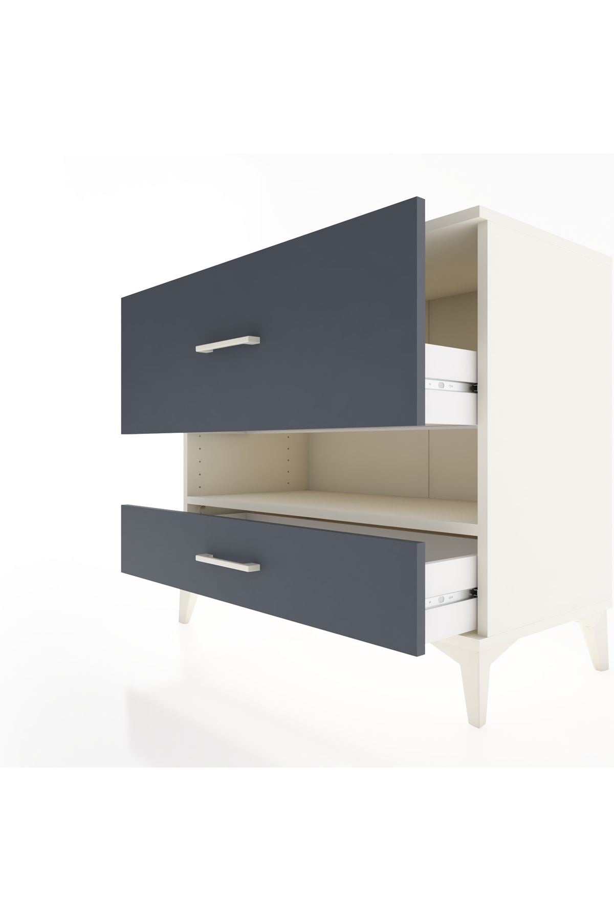 Hyperion Şifonyer Tek Raflı 2 Çekmeceli 88x44x80 Aytaşı-Antrasit