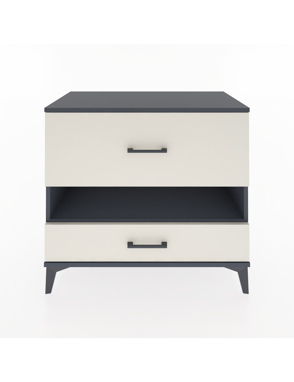 Hyperion Şifonyer Tek Raflı 2 Çekmeceli 88x44x80 Antrasit-Aytaşı