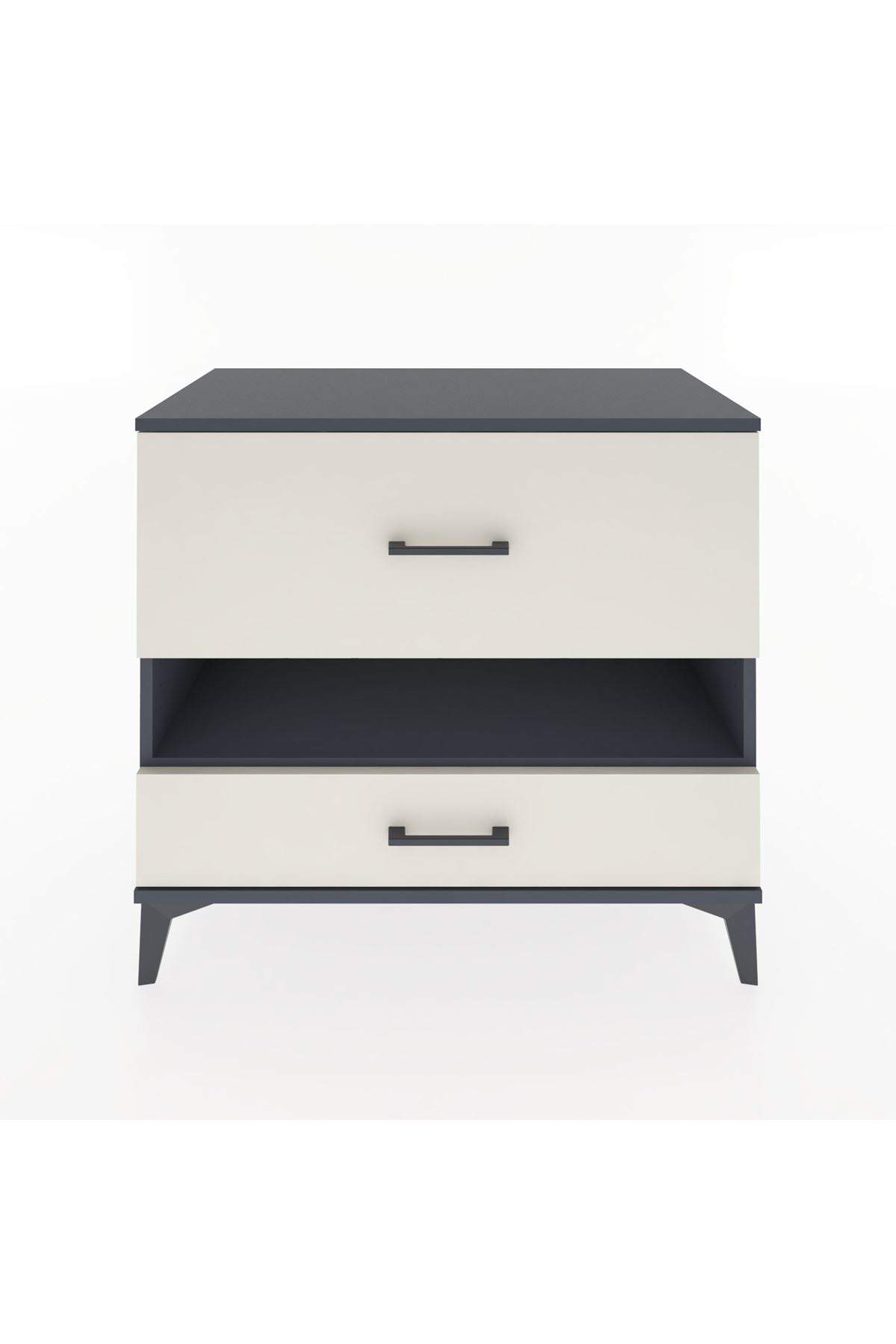 Hyperion Şifonyer Tek Raflı 2 Çekmeceli 88x44x80 Antrasit-Aytaşı