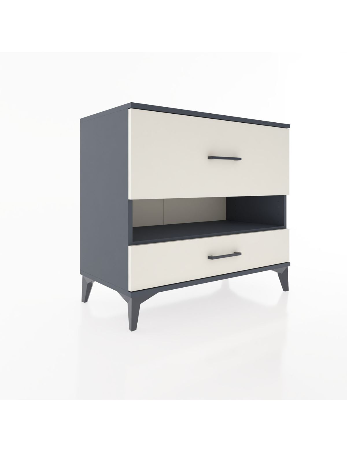 Hyperion Şifonyer Tek Raflı 2 Çekmeceli 88x44x80 Antrasit-Aytaşı