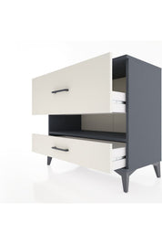 Hyperion Şifonyer Tek Raflı 2 Çekmeceli 88x44x80 Antrasit-Aytaşı