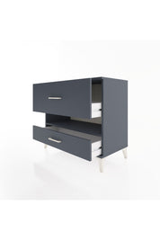 Hyperion Şifonyer Tek Raflı 2 Çekmeceli 88x44x80 Antrasit-Antrasit