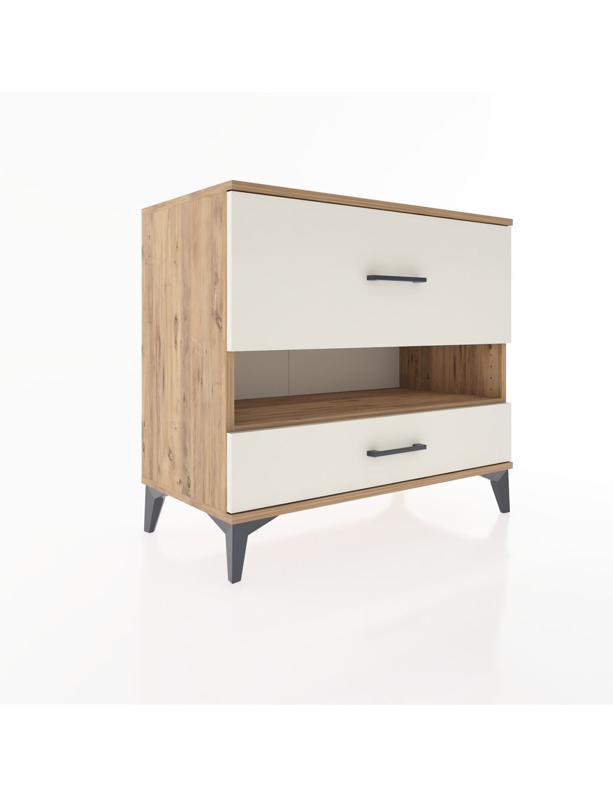 Hyperion Şifonyer Tek Raflı 2 Çekmeceli 88x44x80 Çam-Aytaşı