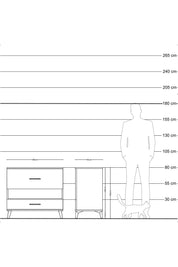 Hyperion Şifonyer Tek Raflı 2 Çekmeceli 88x44x80 Çam-Aytaşı