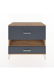 Hyperion Şifonyer Tek Raflı 2 Çekmeceli 88x44x80 Çam-Antrasit