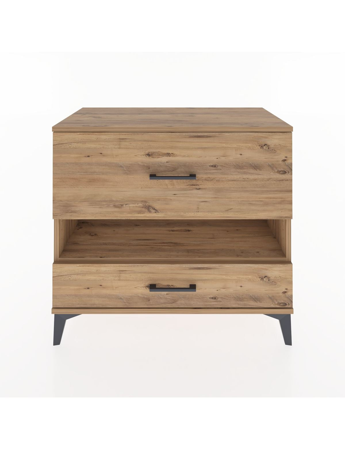 Hyperion Şifonyer Tek Raflı 2 Çekmeceli 88x44x80 Çam-Çam