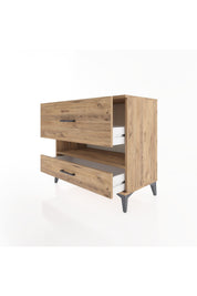 Hyperion Şifonyer Tek Raflı 2 Çekmeceli 88x44x80 Çam-Çam