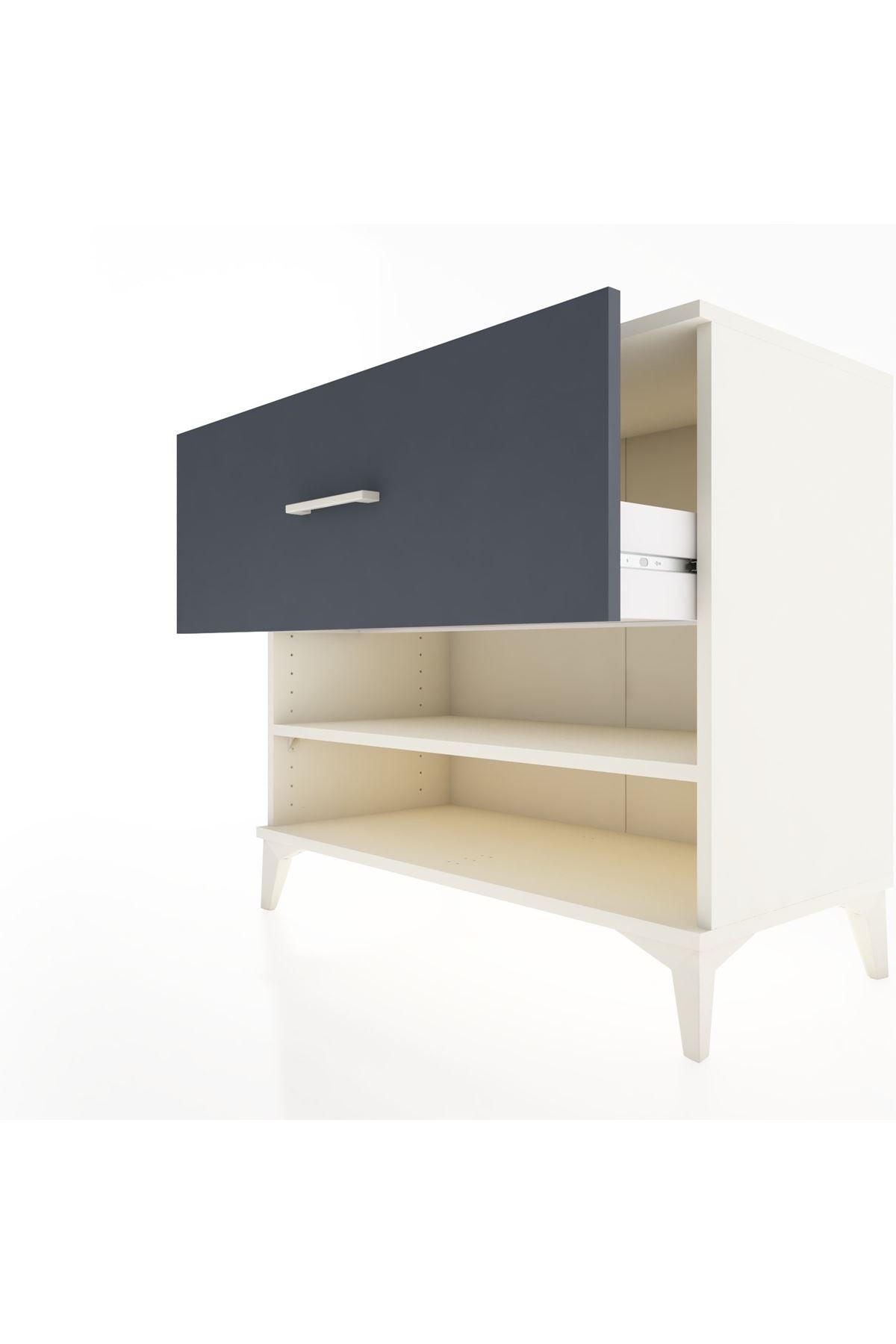 Hyperion Şifonyer Tek Raflı Tek Çekmeceli 88x44x80 Aytaşı-Antrasit