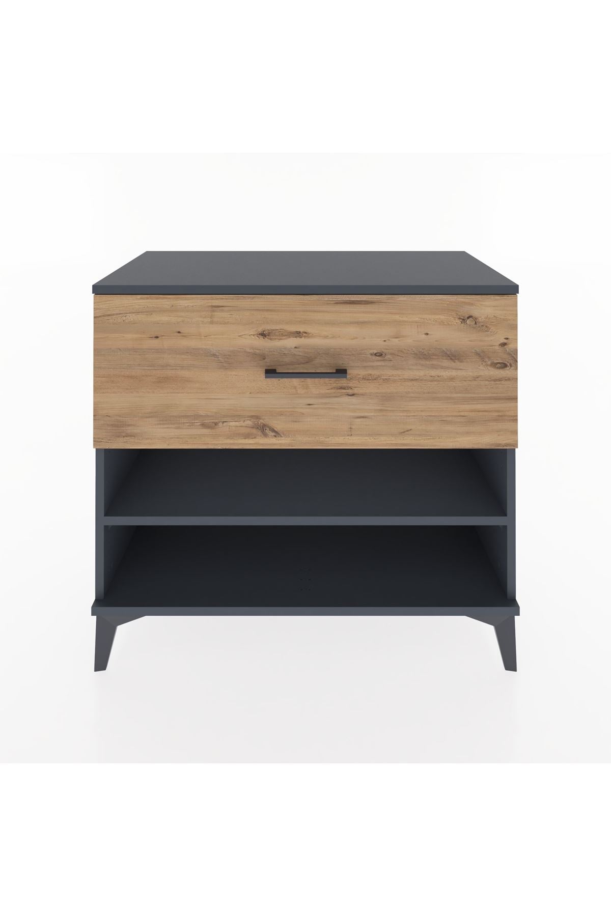 Hyperion Şifonyer Tek Raflı Tek Çekmeceli 88x44x80 Antrasit-Çam