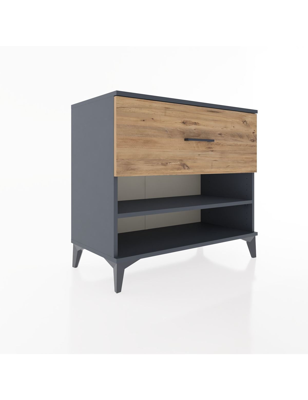 Hyperion Şifonyer Tek Raflı Tek Çekmeceli 88x44x80 Antrasit-Çam