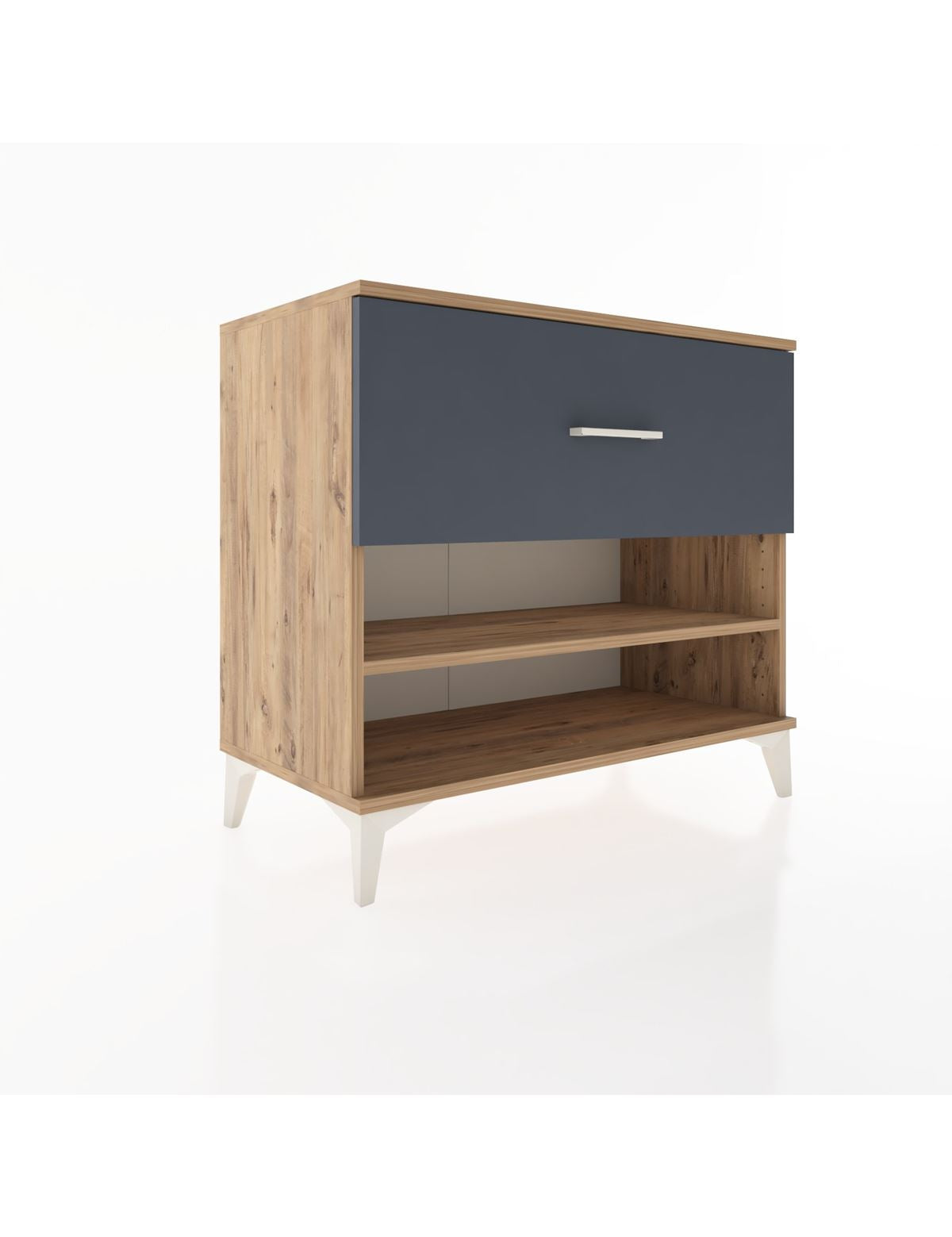 Hyperion Şifonyer Tek Raflı Tek Çekmeceli 88x44x80 Çam-Antrasit