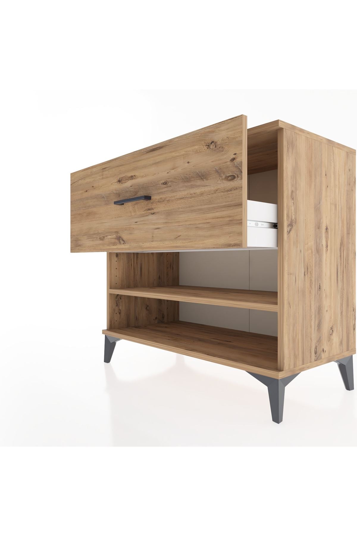 Hyperion Şifonyer Tek Raflı Tek Çekmeceli 88x44x80 Çam-Çam