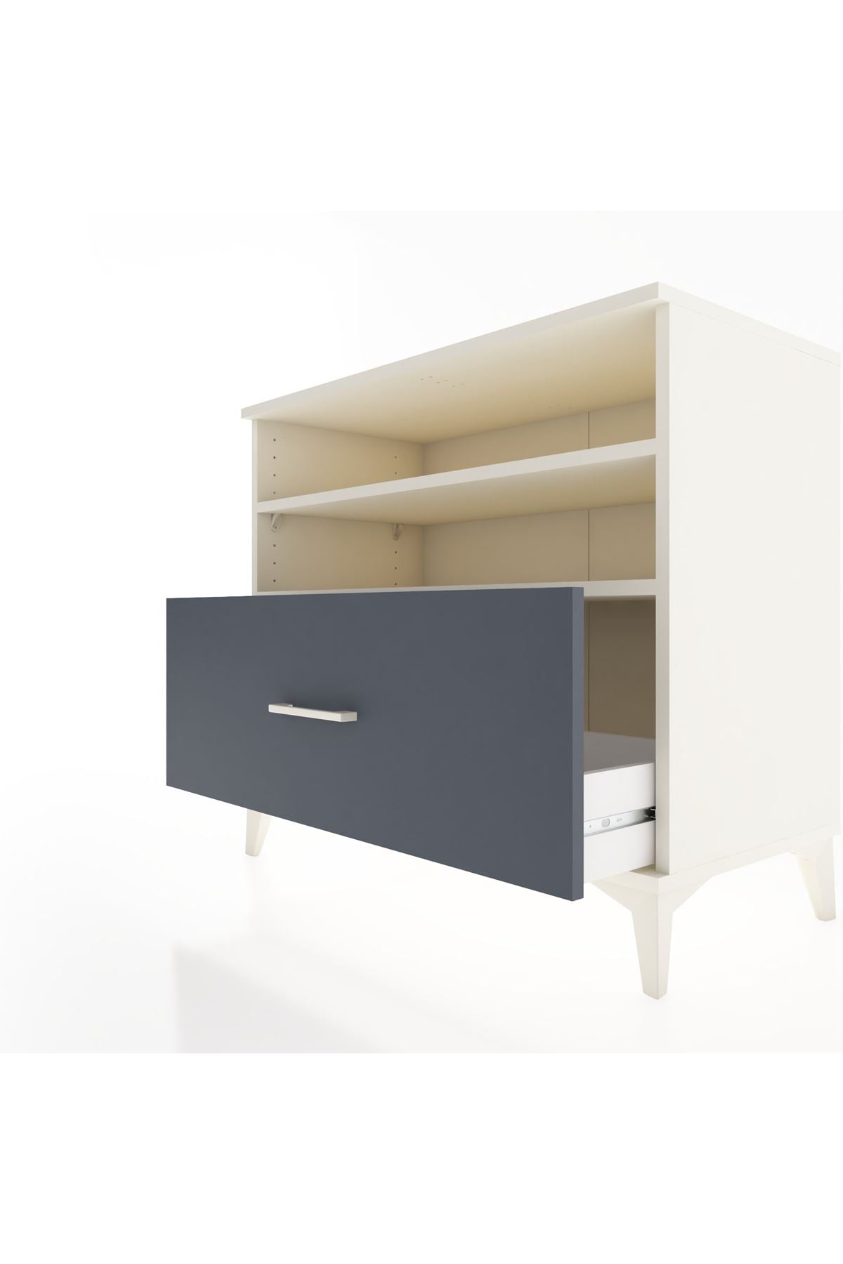 Hyperion Şifonyer 2 Raflı Tek Çekmeceli 88x44x80 Aytaşı-Antrasit