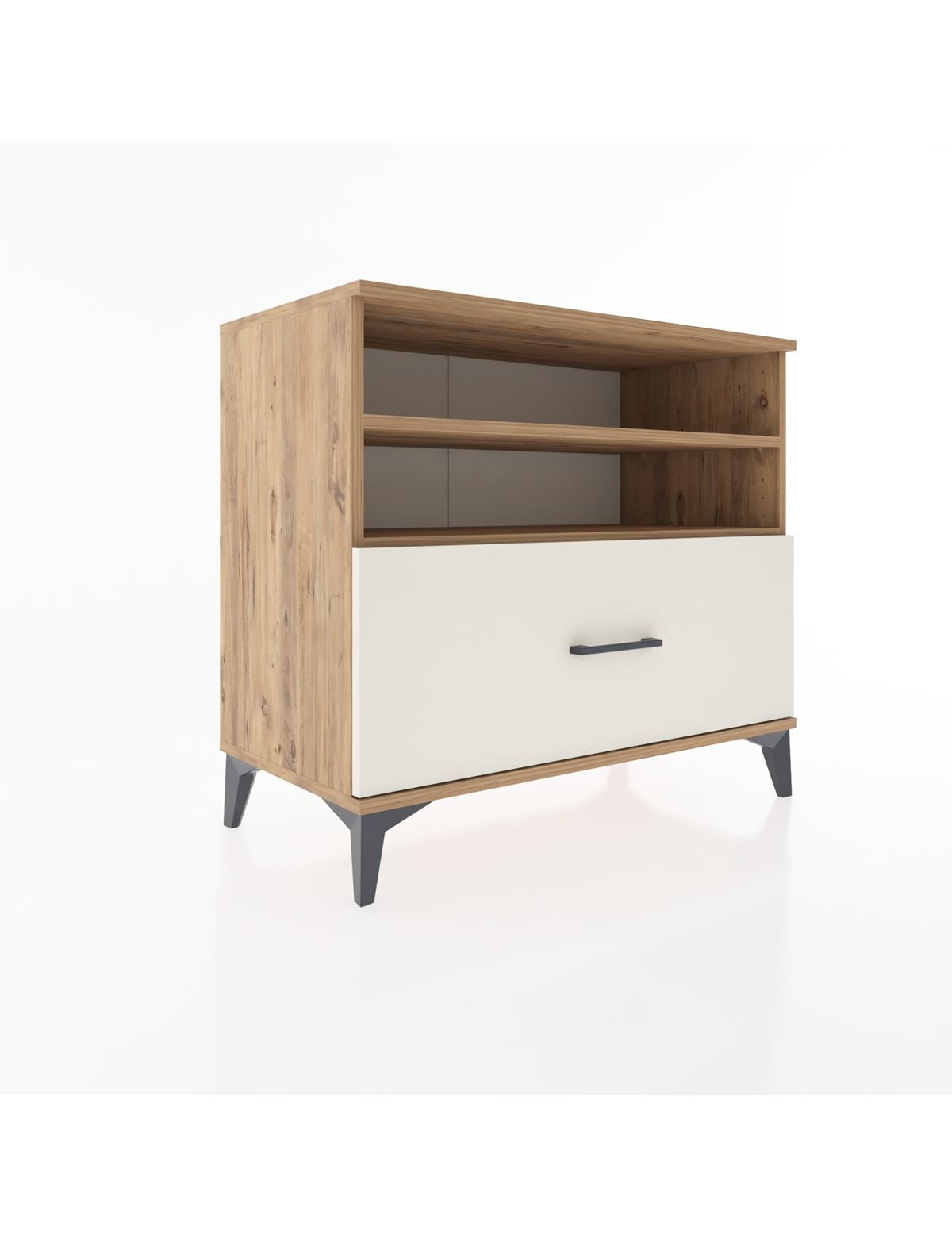 Hyperion Şifonyer 2 Raflı Tek Çekmeceli 88x44x80 Çam-Aytaşı