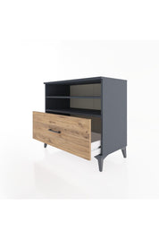 Hyperion Şifonyer 2 Raflı Tek Çekmeceli 88x44x80 Antrasit-Çam