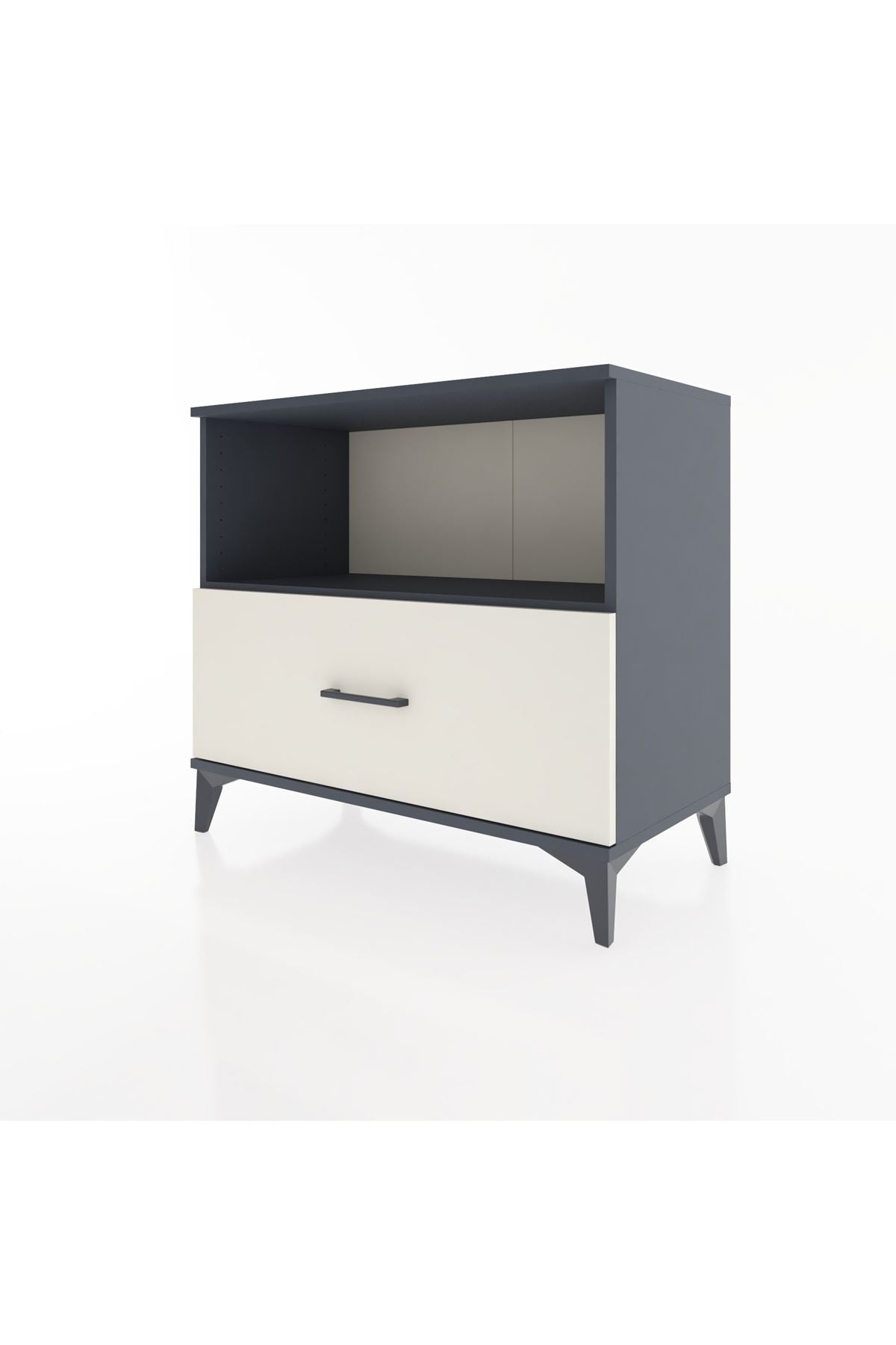 Hyperion Şifonyer Tek Raflı Tek Çekmeceli 88x44x80 Antrasit-Aytaşı