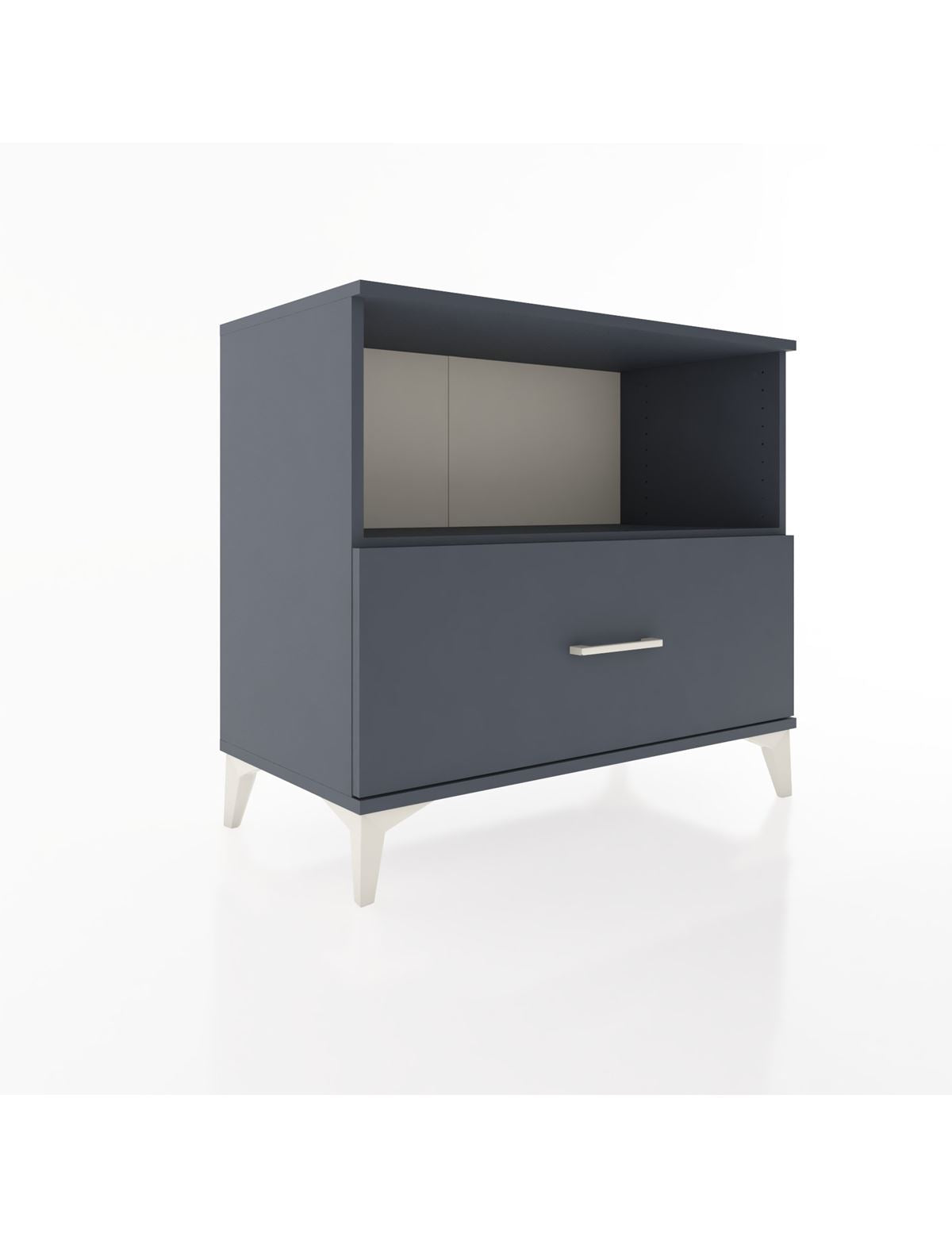 Hyperion Şifonyer Tek Raflı Tek Çekmeceli 88x44x80 Antrasit-Antrasit