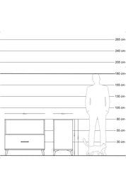 Hyperion Şifonyer Tek Raflı Tek Çekmeceli 88x44x80 Antrasit-Antrasit