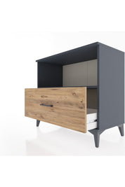 Hyperion Şifonyer Tek Raflı Tek Çekmeceli 88x44x80 Antrasit-Çam