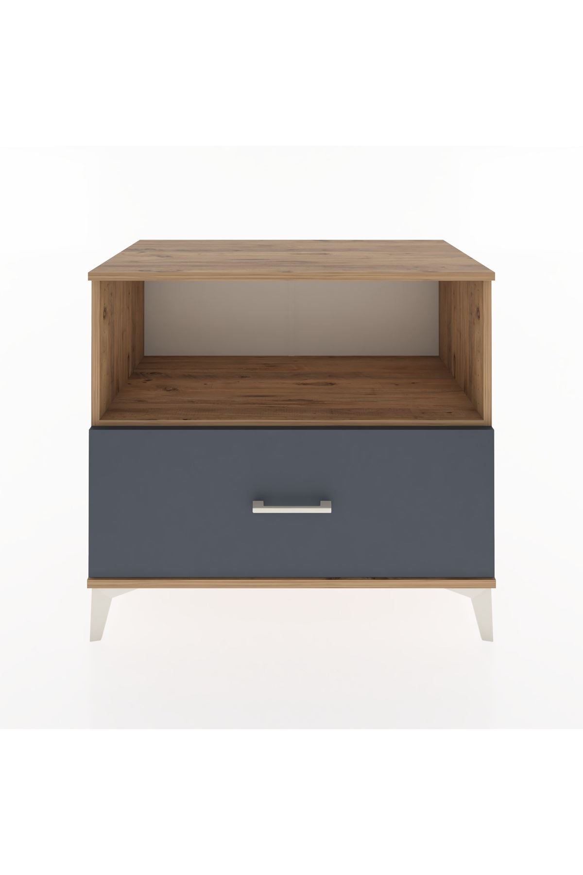 Hyperion Şifonyer Tek Raflı Tek Çekmeceli 88x44x80 Çam-Antrasit