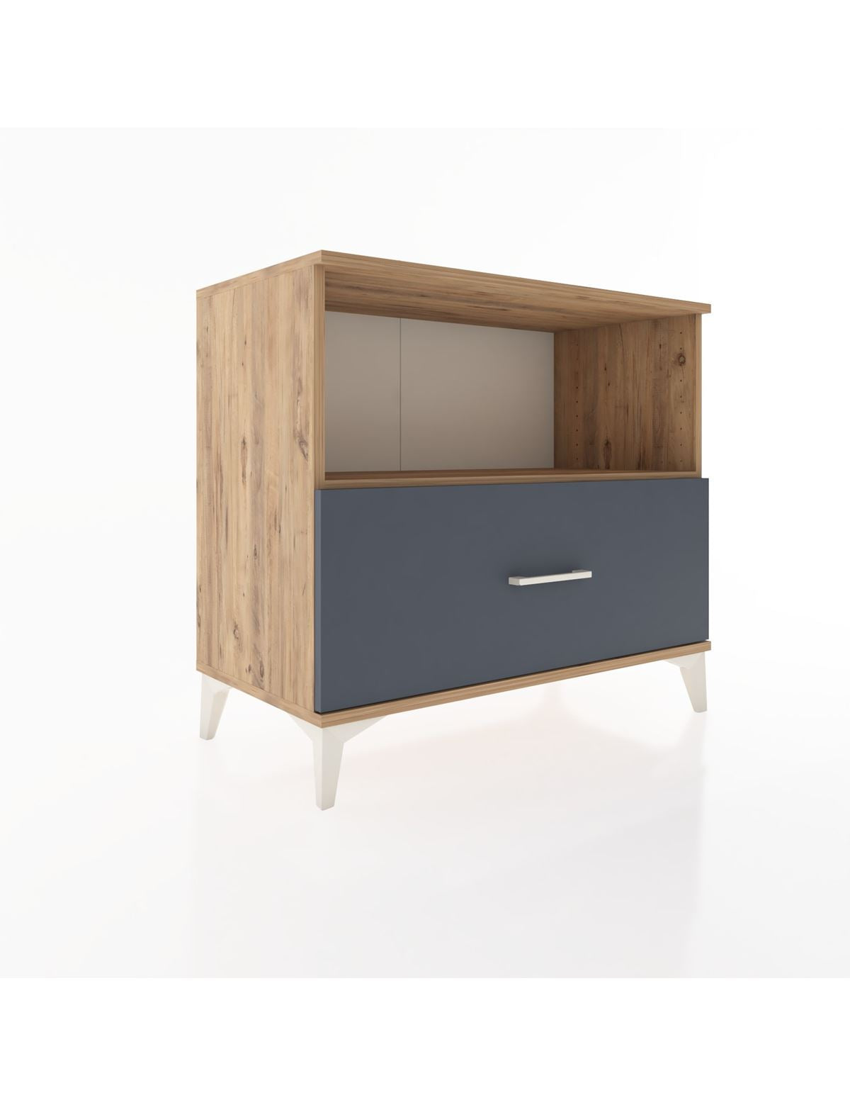 Hyperion Şifonyer Tek Raflı Tek Çekmeceli 88x44x80 Çam-Antrasit