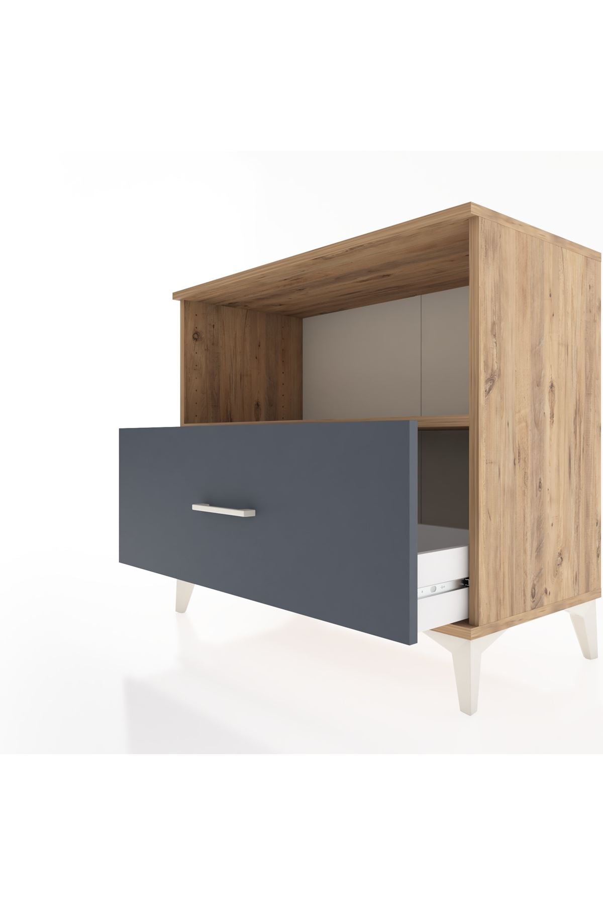 Hyperion Şifonyer Tek Raflı Tek Çekmeceli 88x44x80 Çam-Antrasit