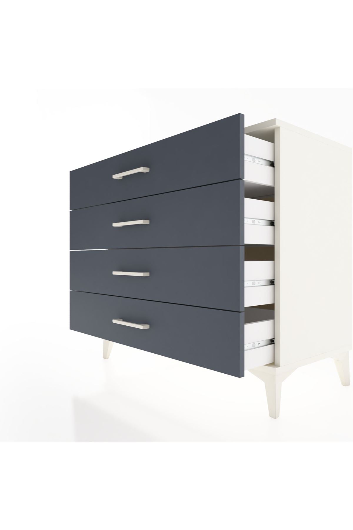 Hyperion Şifonyer 4 Çekmeceli 88x44x80 Aytaşı-Antrasit