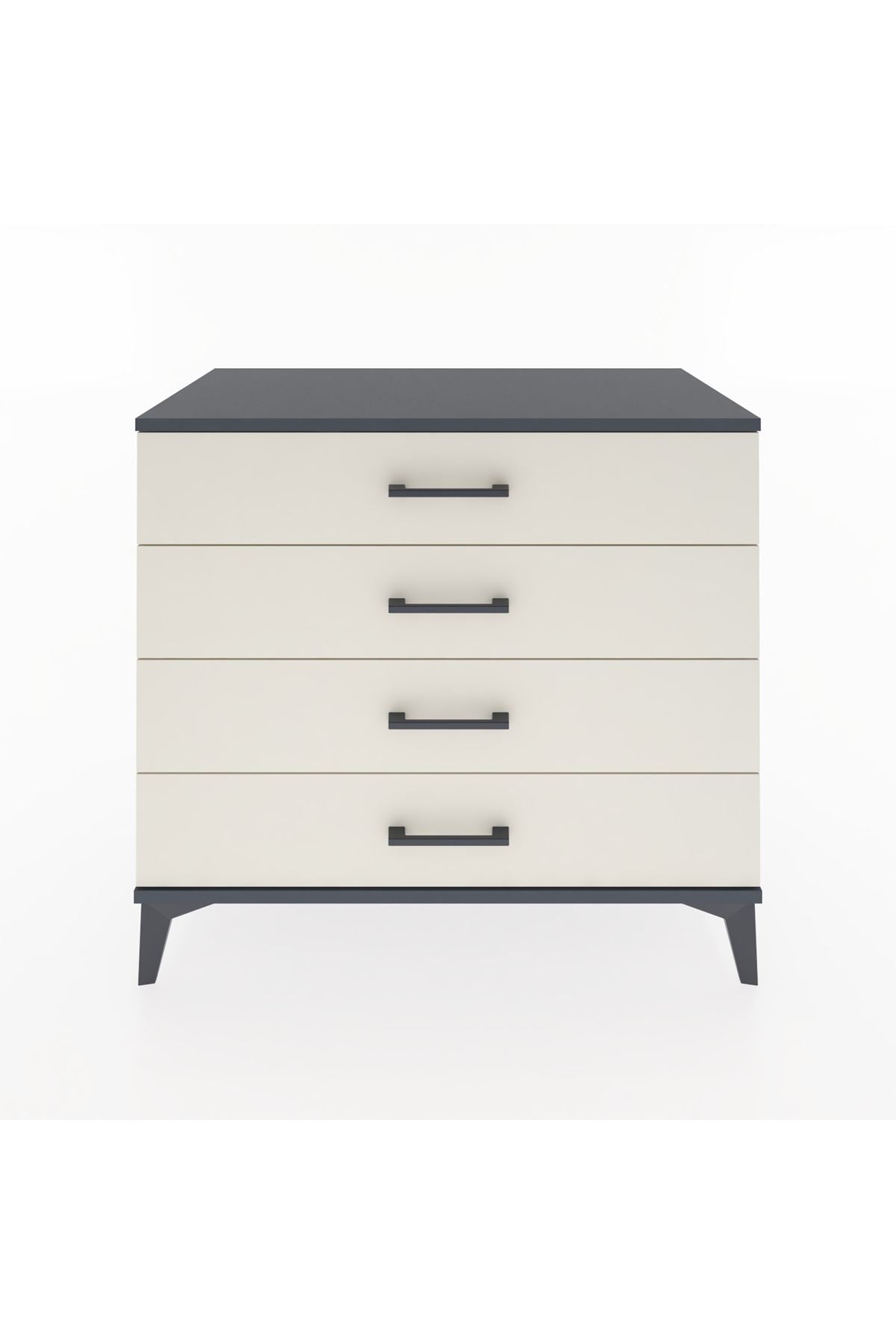 Hyperion Şifonyer 4 Çekmeceli 88x44x80 Antrasit-Aytaşı