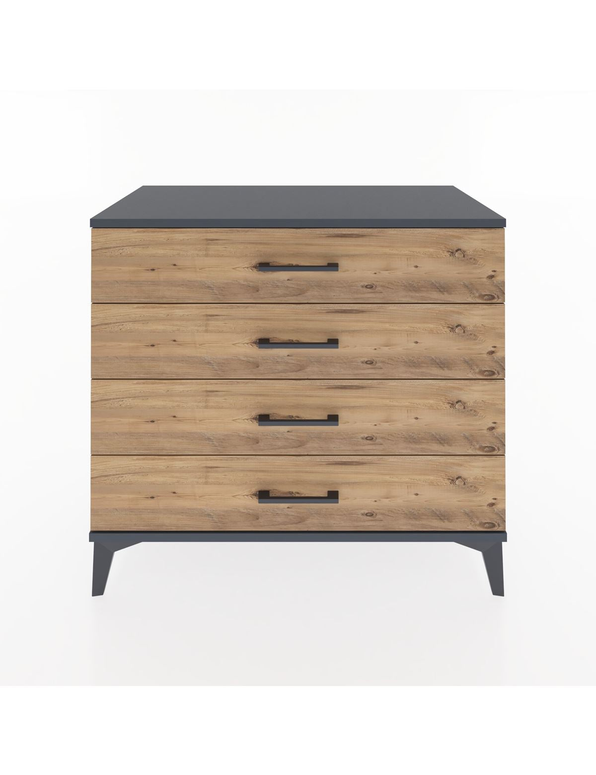 Hyperion Şifonyer 4 Çekmeceli 88x44x80 Antrasit-Çam