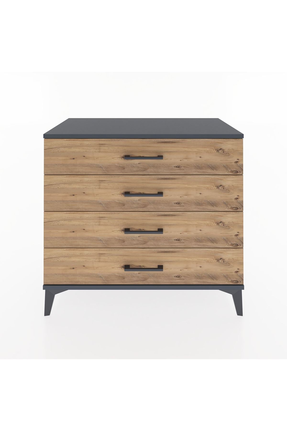 Hyperion Şifonyer 4 Çekmeceli 88x44x80 Antrasit-Çam