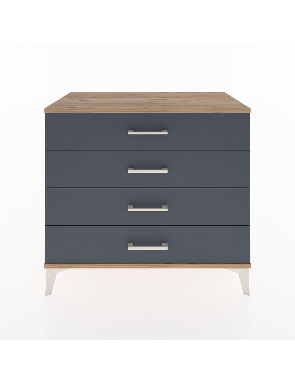 Hyperion Şifonyer 4 Çekmeceli 88x44x80 Çam-Antrasit