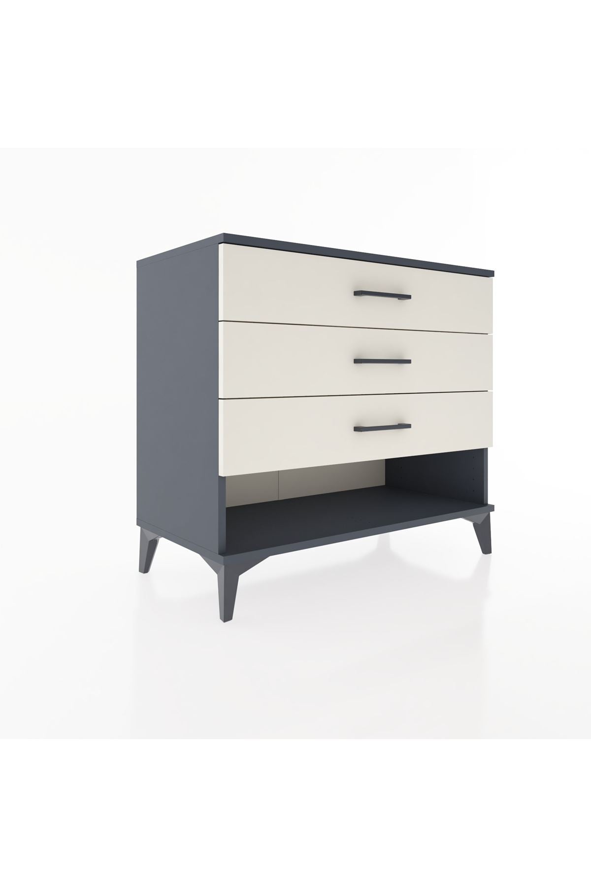 Hyperion Şifonyer 3 Çekmeceli 88x44x80 Antrasit-Aytaşı