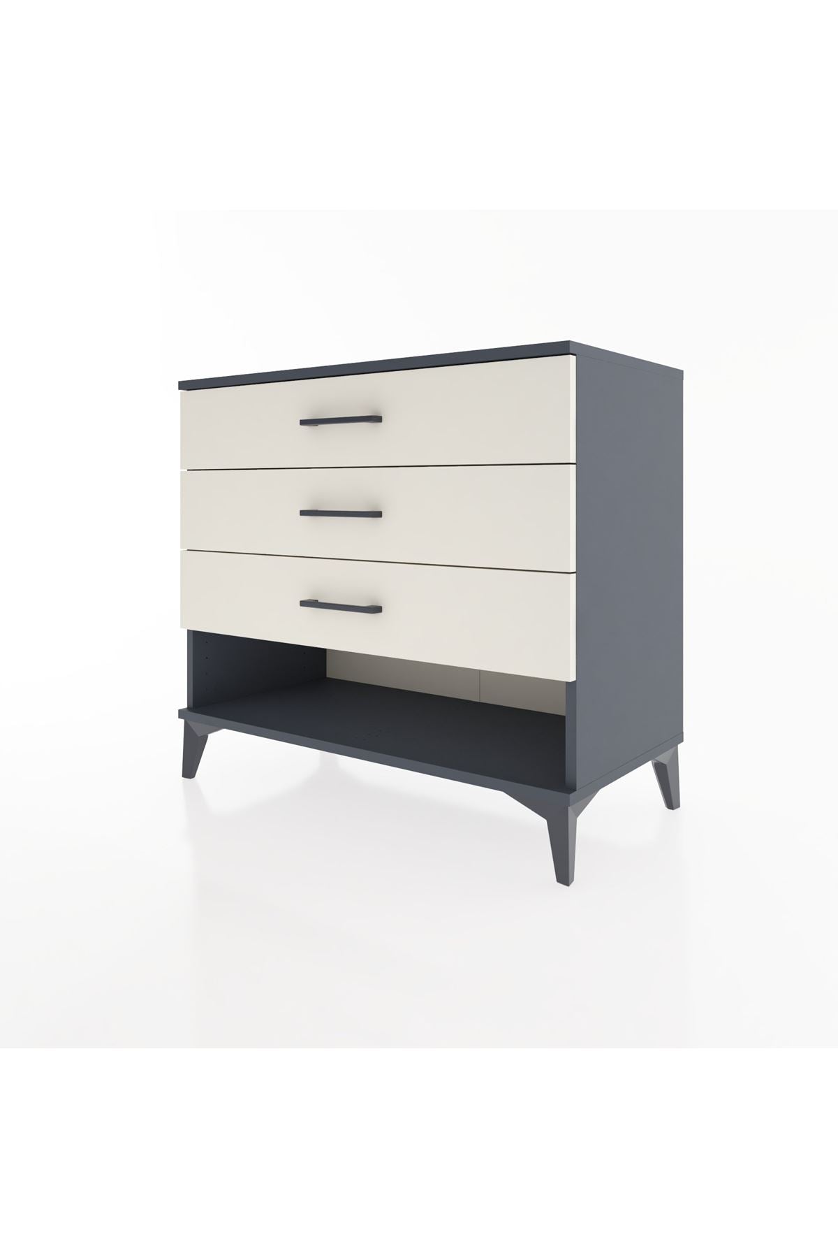 Hyperion Şifonyer 3 Çekmeceli 88x44x80 Antrasit-Aytaşı