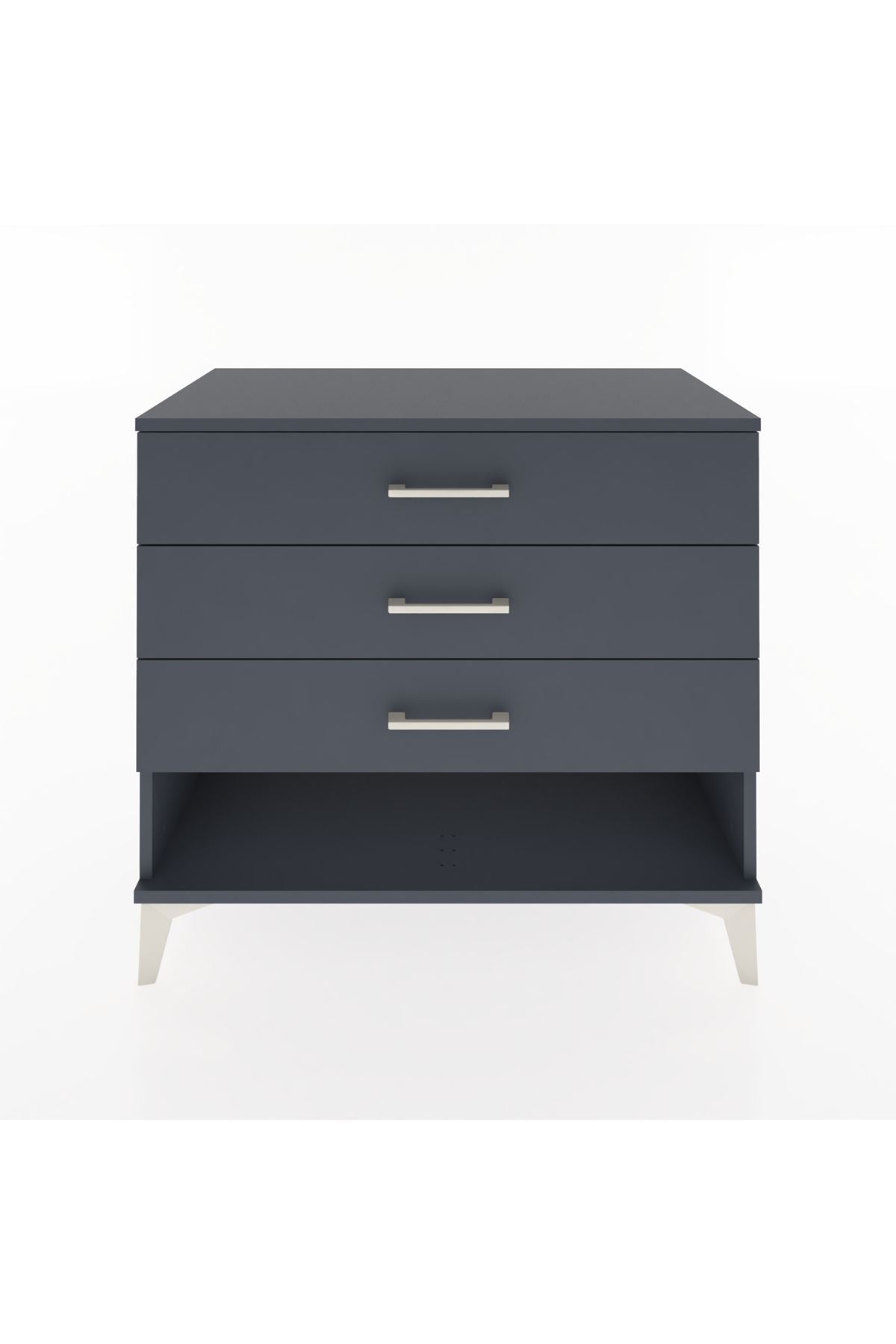 Hyperion Şifonyer 3 Çekmeceli 88x44x80 Antrasit-Antrasit